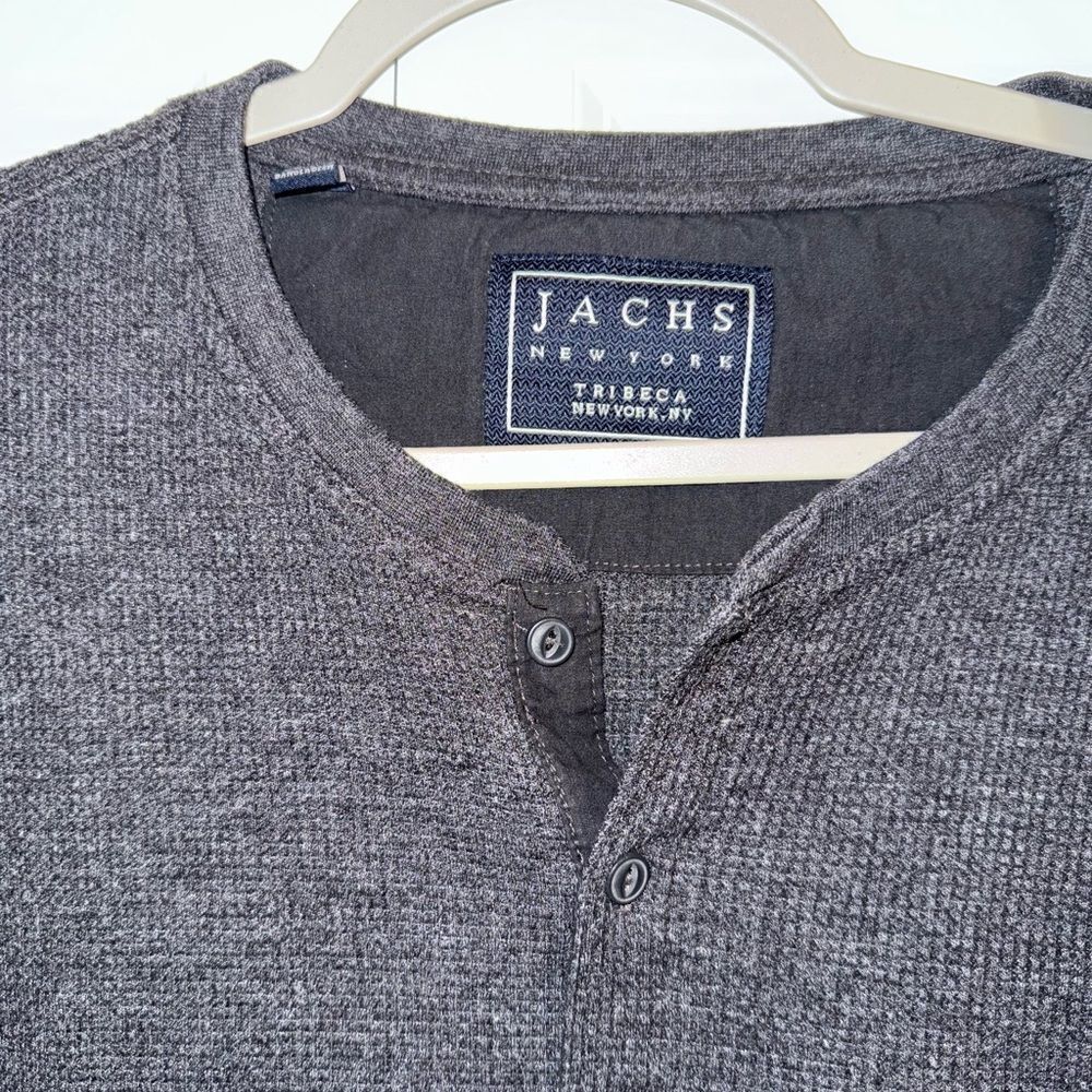 JACHS MENS LONG SLEEVE GRAY SHIRT Size XL - Picture 2 of 6